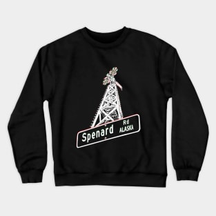 Iconic Spenard Windmill in Anchorage, Alaska Merchandise Crewneck Sweatshirt